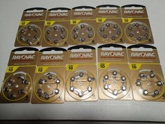 10 Packs of 6 Ray O Vac Size 10 Hearing aid batteries Best before 2025 RAYOVAC