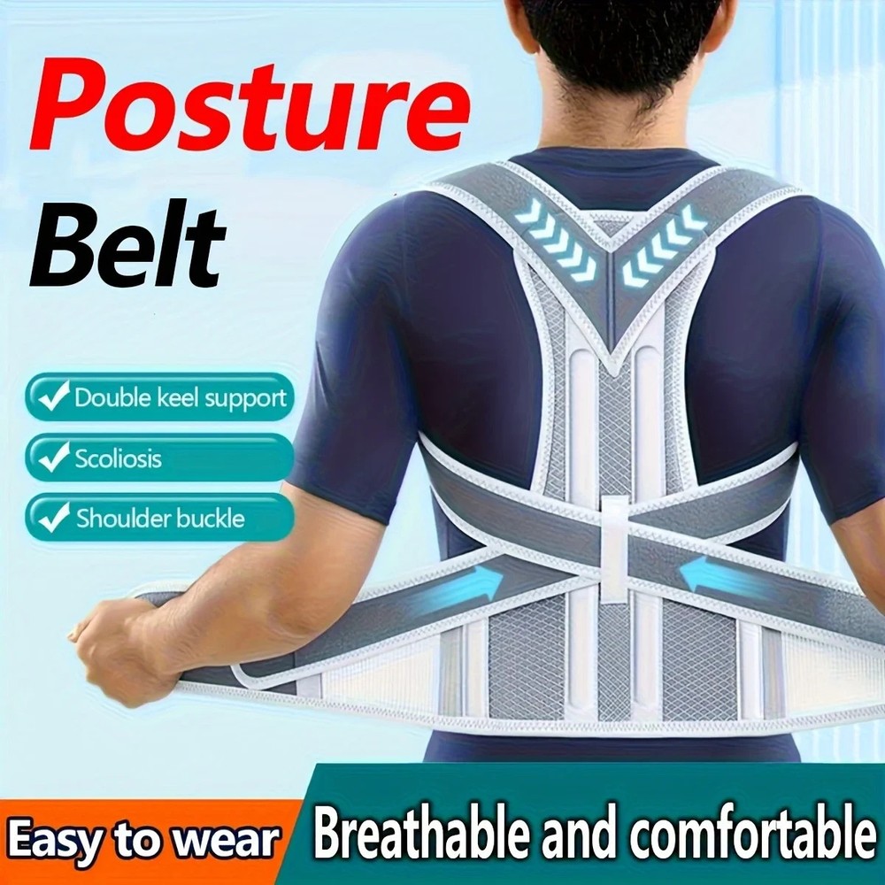 Back Posture Corrector Adjustable Brace Clavicle Support Upper Lower Back Belt
