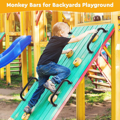 Monkey Bars for Kids Safety Indoor,Outdoor Playground Grab Handles for Backyard,