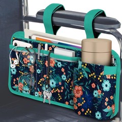 FINPAC Wheelchair Side Storage Bag w/Cup Holder, Wheelchair Armrest Accessories