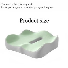 Memory Foam Ergonomic Seat Cushion Office Chair Back & Sciatica Relief