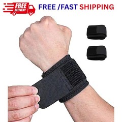 2PCS Adjustable Wrist Support Brace Compression Wraps Gym Weightlifting