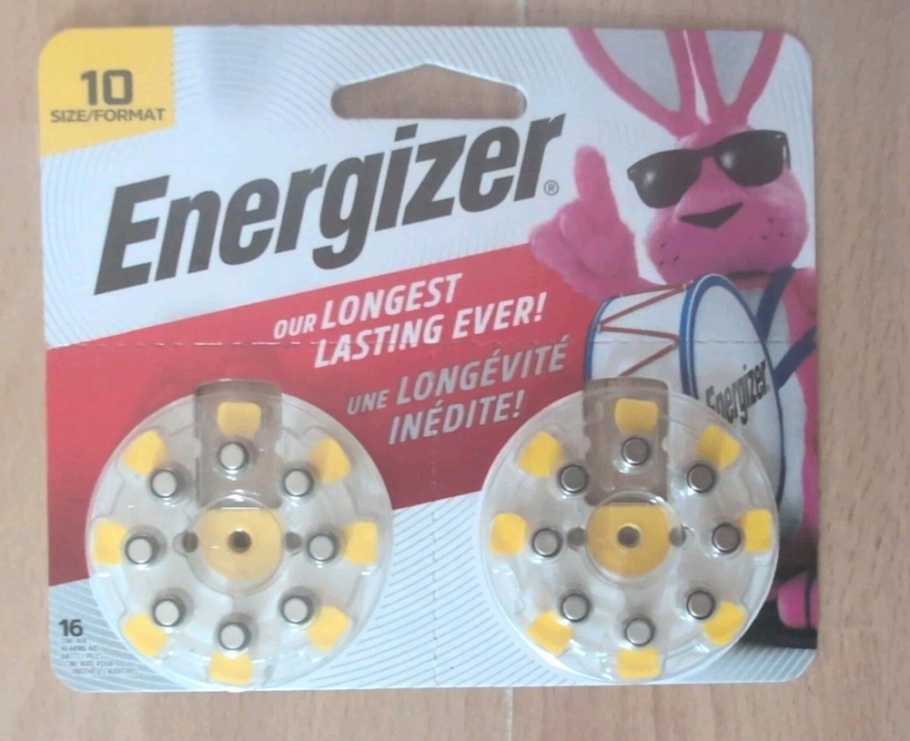 Energizer 16-Pack Size 10 Hearing Aid Batteries Exp 9/2027 NEW SEALED