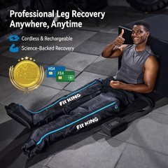 Fit King Professional Full-Leg Air Compression System, Muscle Pain Relief, Large