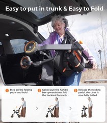 Foldable Electric Wheelchair Intelligent Powerchair Rollator 300lbs – OPEN BOX