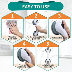 2Pack Shower Grab Bar 12″ Showers Suction Bar Handle Bathroom Safety Grip Handle