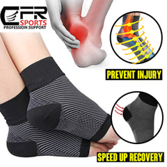 Copper Sleeve Compression Socks Plantar Fasciitis Foot Arch Ankle Support Brace