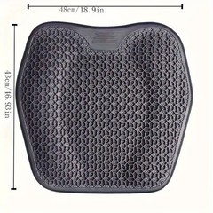 Gel Seat Cushion Honeycomb Pad Ergonomic Office Car Chair 19×17″ / 49x43cm Black