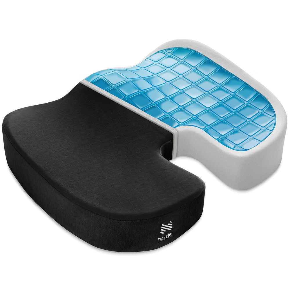Gel Enhanced Memory Foam Seat Cushion Pillow Office Desk Chair Wheelchair, Black