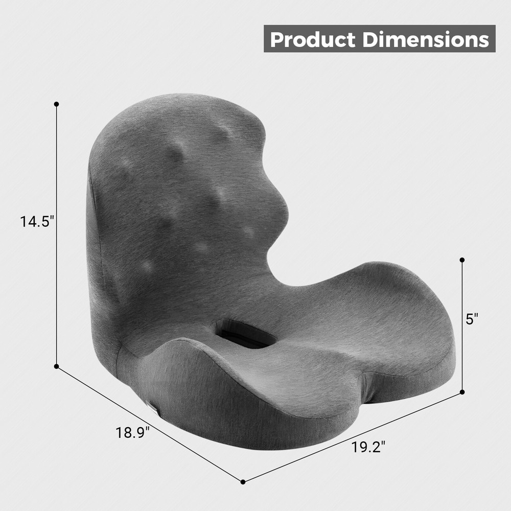 Trucker Seat Cushions with Lumbar Support & Massage Head for Long Sitting Pads