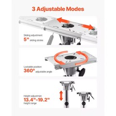Boat Seat Pedestal Mount Adjustable Swivel Base Aluminum Marine Fishing Chair