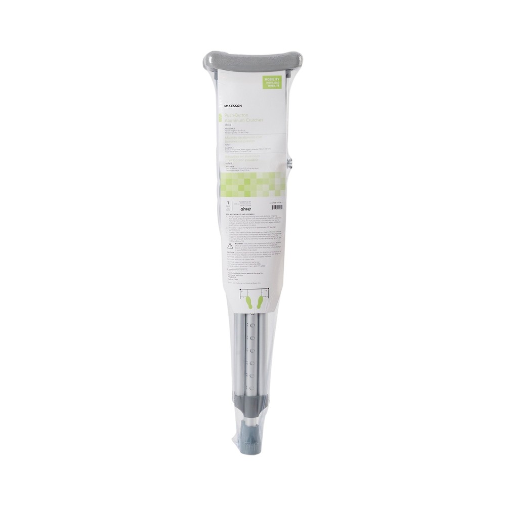 McKesson Aluminum Pediatric Underarm Crutches 4′ to 4′ 6″ User Ht.