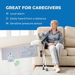 Chair Alarm Fall Prevention Motion Sensor Pad 10in. x 15in. Elderly PA505C