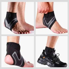 US Ankle Sport Foot Wrap Support Brace Compression Tendon Strap Elastic Bandage