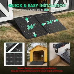 900 LB Shed Ramp Heavy-Duty Loading Ramps Curb Ramp for Lawn Mower Anti-Slip