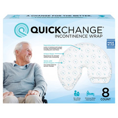 2 Pack QuickChange Male Maximum Absorbency Incontinence Wrap One Size 8 Count