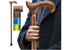 Walking Cane, Available in Multiple Inches Wooden Cane Support up to 500 Lbs, Su