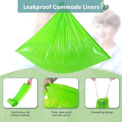 Disposable Commode Liners 100pcs – Vanilla Scented, Universal Fit for Standard T