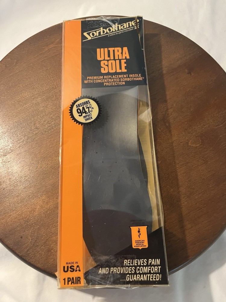 Sorbothane Ultra Sole Men’s Size 5-6, Women’s Size 7 1/2-8 1/2 New In Box Unused