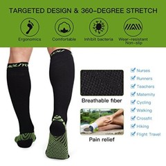 Men Women Compression Socks Stockings by Pacearth Calf Leg Sports 20-30mmHg