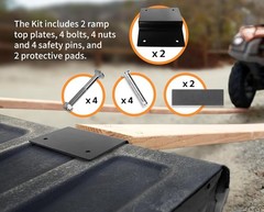 Powder-Coated Steel Ramp Kit with Anti-Slip Protection – Ideal for Loading