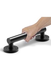 AquaChase ADA Compliant Matte Black Stainless Straight Grab Bar 9in 500 lb