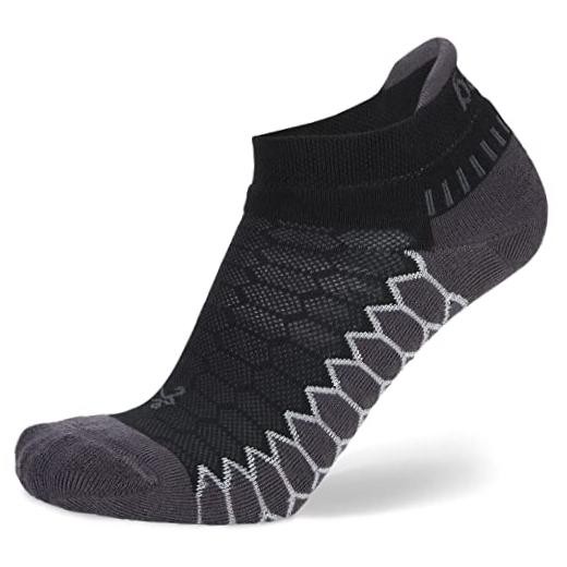 Silver Compression Fit Performance No Show Athletic Running Socks Small Black