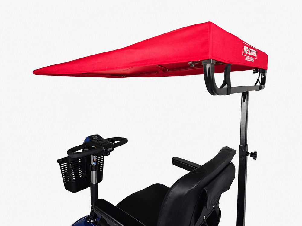 Mobility Scooter Sunshade Canopy – OPEN BOX – Red Color
