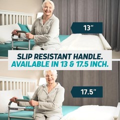 Lunderg Bed Assist Rail with Motion-Activated Light, Non-Slip Grip, 25.4″