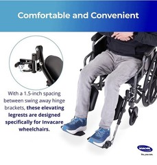Invacare Wheelchair Elevating Leg Rest T94HAP Padded Calf Pads Footplates NEW