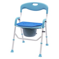 21.26 *20.47-24.4*29.13-33.07in Blue EVA Shower Folding Toilet Seat With Commode