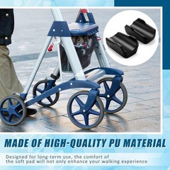 2 Pcs Rollator Armrest Pad Upright Walker Forearm Pads Black Walker Handle Coush