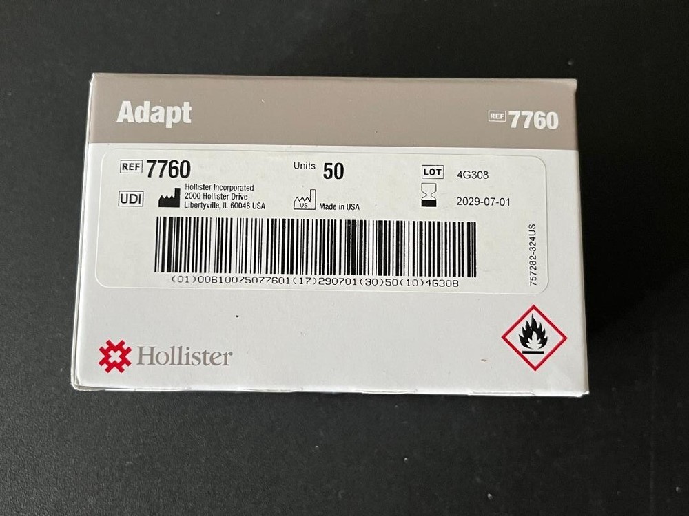 New in Box Hollister Adapt #7760 Adhesive Remover Wipes No Sting EXP 07/2029