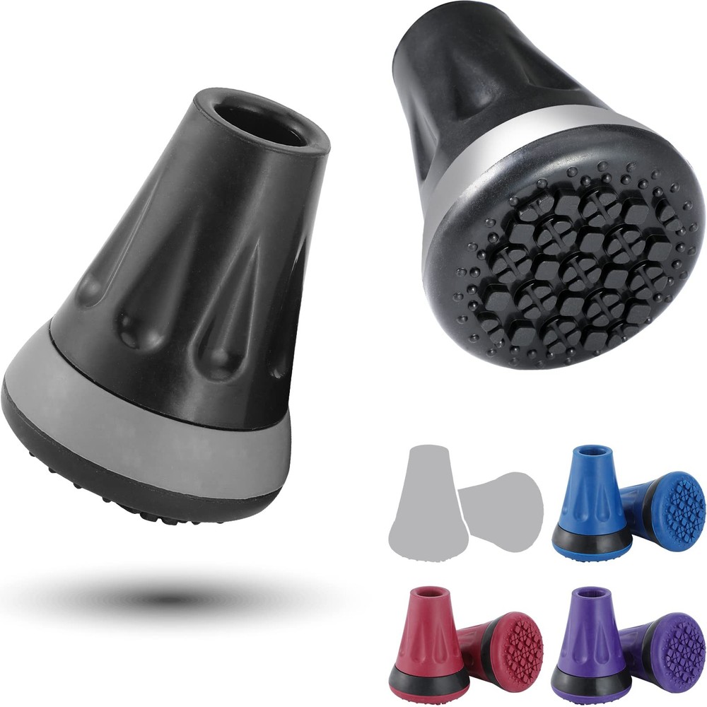 Rehand Cane Tips, 3/4 Inch All Terrain Tip for Cane & Crutch, 3/4“ Rubber Repla