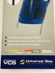 Neo G Open Knee Support Brace Universal Size Blue Variable Compression System