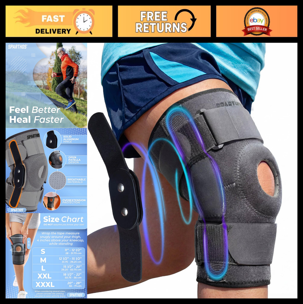 Heavy-Duty Hinged Knee Brace for ACL, MCL, Meniscus Tear, Arthritis – Adjustable