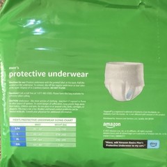 Amazon Basics Men’s Incontinence Pants Max Absorbency Odor Control XXL White 14