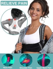 Posture Corrector for Men & Women – Bamboo Fiber Back Straightener for Pain Reli