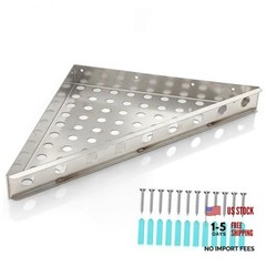 Floating Corner Shower Bench Kit, 17″ x 17″ x 24″ Wall Mounted Shower Seat
