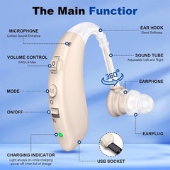 Rechargeable Noise-Canceling Digital Hearing Aids for Seniors