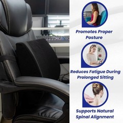 Ergonomic Lumbar Support Pillow – Orthopedic Back Cushion for Office, Car, Home