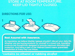 Assurance Disposable & Pre-Moistened Premium XL Washcloths for Adults,192 Count