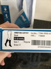 Jobst 2 Packages For Men Ambition Sz 1 Black Knee Socks 15-20
