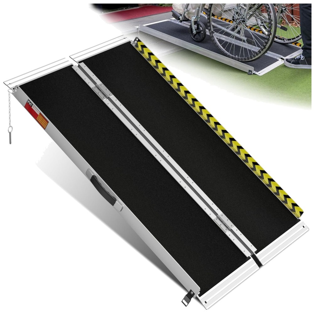 Lightweight 4FT Wheelchair Ramp, Non-Slip Surface