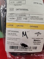 MEDLINE POST OP Semi Rigid Womens Shoe Size Large Black New In Package