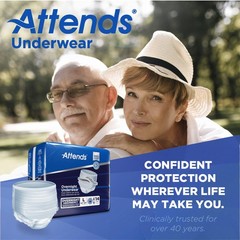 Attends Incontinence Care Underwear for Adults, Large (Pack of 14), White