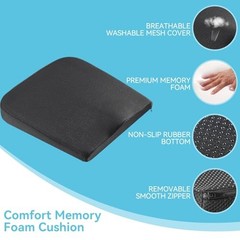 Car Seat Cushion for Driving, Office Chair Cushions with Removable Cover, Non
