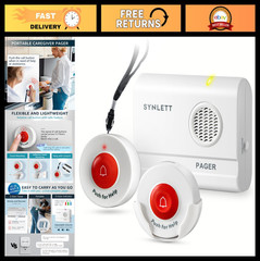 Wireless Caregiver Pager System – SOS Alert Call Buttons for Seniors & Patients