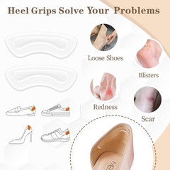 EACOZY Heel Grips, Clear Shoe Inserts, around 3.15 Inch,
