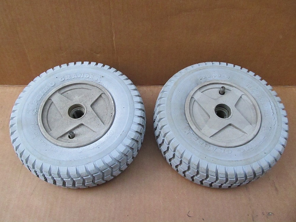 Rascal 600 mobility scooter parts: 2 main drive wheels dry-rot